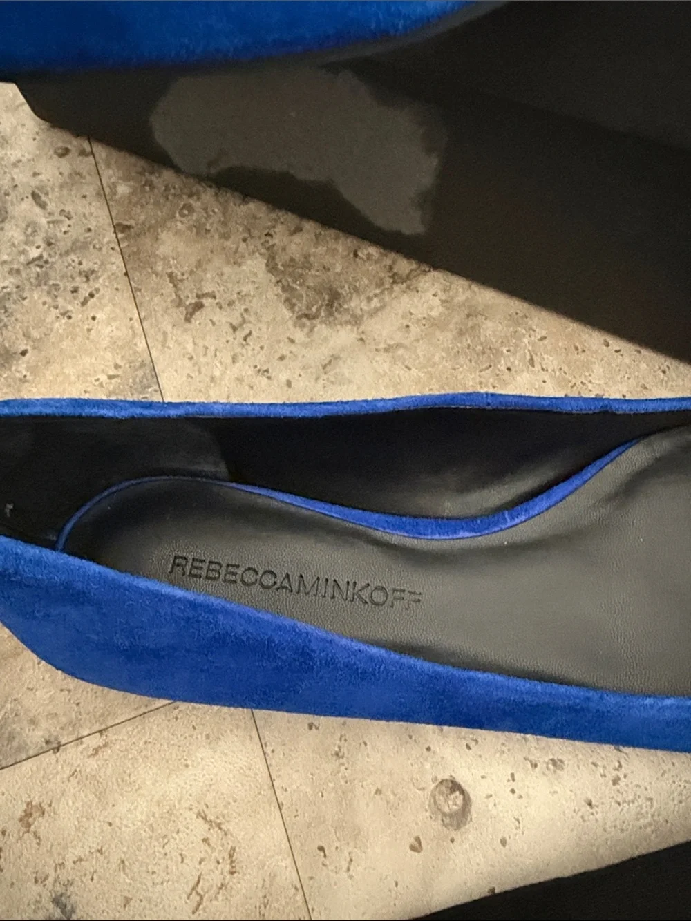 Rebecca Minkoff Fallon Blue Suede Ballet Flats - Women's Slip-On size 7